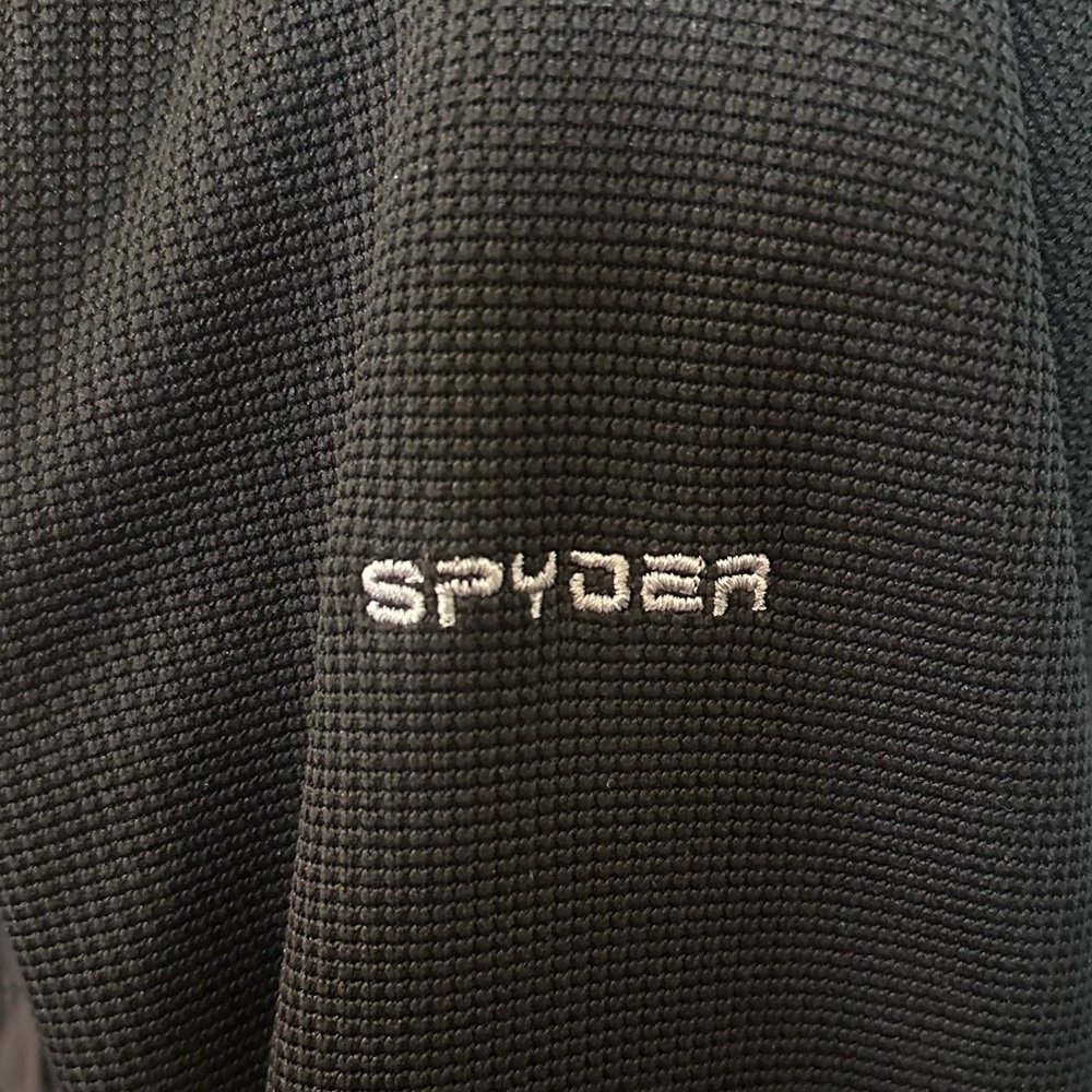 Spyder knit and nylon jacket. Black zip up- L - Picture 6 of 7